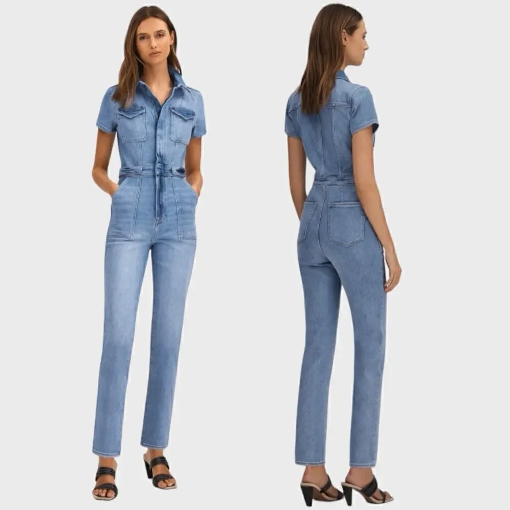 Good American Dress for Success Denim Jumpsuit